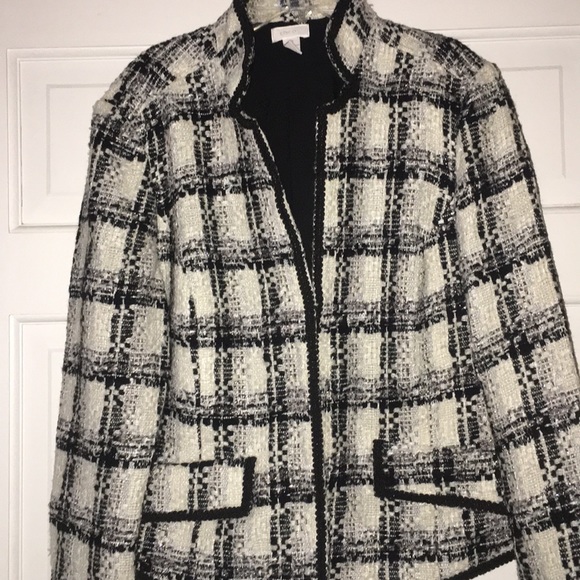 Chico's Jackets & Blazers - Chico’s black and white tweed blazer size 2